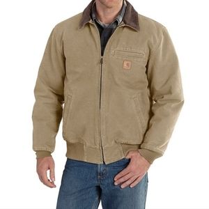 Carhartt Bankston Sienna Sandstone Fleece Lined Canvas Work Coat Size 2XL Tall